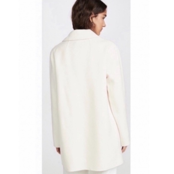 Theory Sileena Coat in Ivory. - Picture 4 of 10